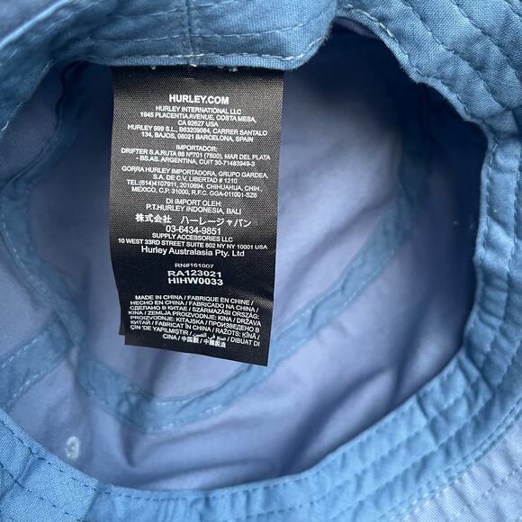 NWT Hurley Cotton Wide-Brim Bucket Sun Hat - Picture 5 of 6